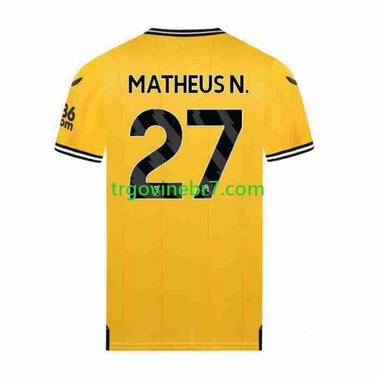 Dres Wolverhampton Wanderers Matheus Nunes 27 Domaći 2023-2024 Kratkih Rukava - Muški
