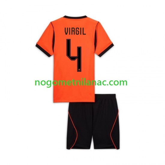 Dres Nizozemska Virgil van Dijk 4 Domaći World Cup 2026 Kratkih Rukava - Dječji
