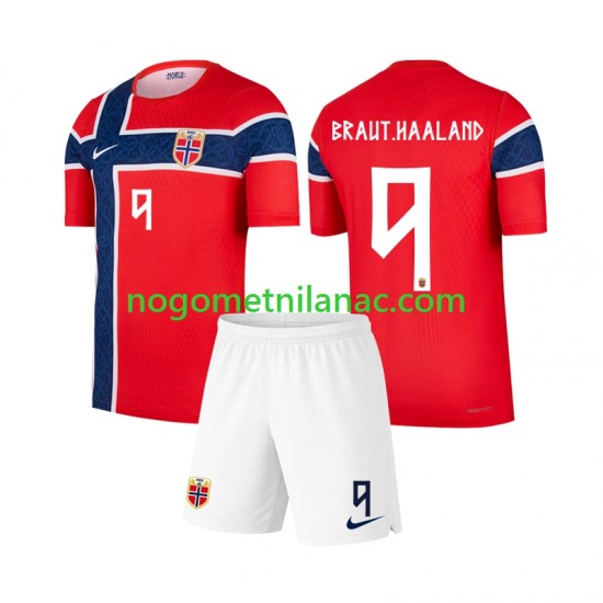 Dres Norveška Erling Haaland 9 Domaći World Cup 2026 Kratkih Rukava - Dječji