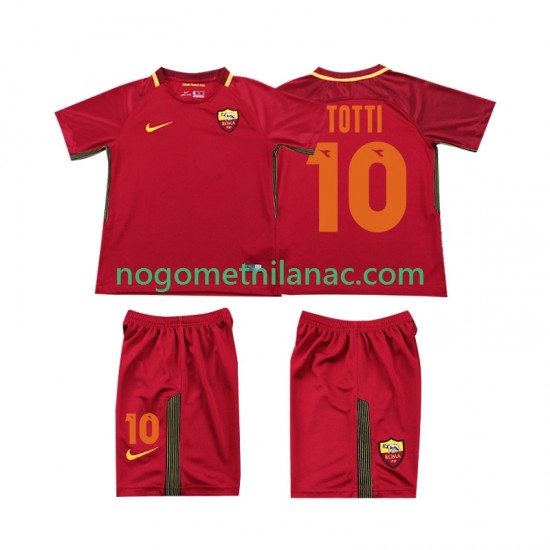 Dres Roma Totti 10 2017-2018 Retro Domaći Kratkih Rukava - Dječji