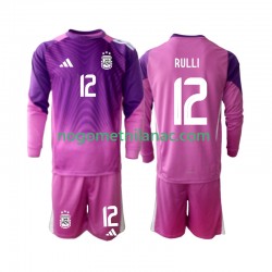 Golmanski Dres - Dres Argentina Geronimo Rulli 12 Domaći 2025 Dugim Rukavima - Dječji Golmanski Dres - Dres Argentina Geronimo Rulli 12 Domaći 2025 Dugim Rukavima - Dječji