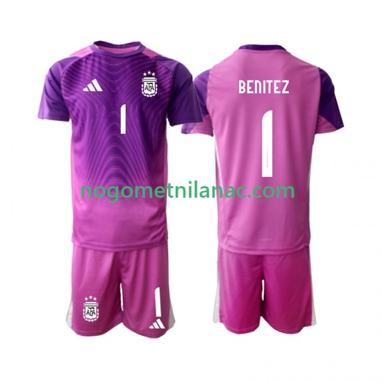 Golmanski Dres - Dres Argentina Walter Daniel Benitez 1 Domaći 2025 Kratkih Rukava - Dječji