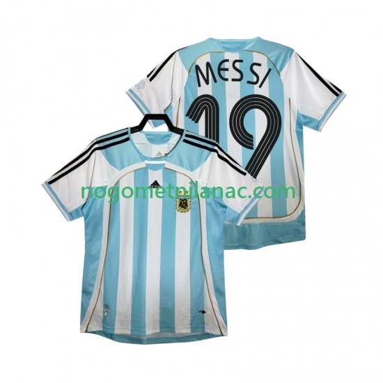 Dres Argentina MESSI 19 Retro Domaći 2006 Kratkih Rukava - Muški
