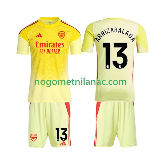 Golmanski Dres - Dres Arsenal Kepa Arrizabalaga 13 Domaći 2025-2026 Kratkih Rukava - Dječji