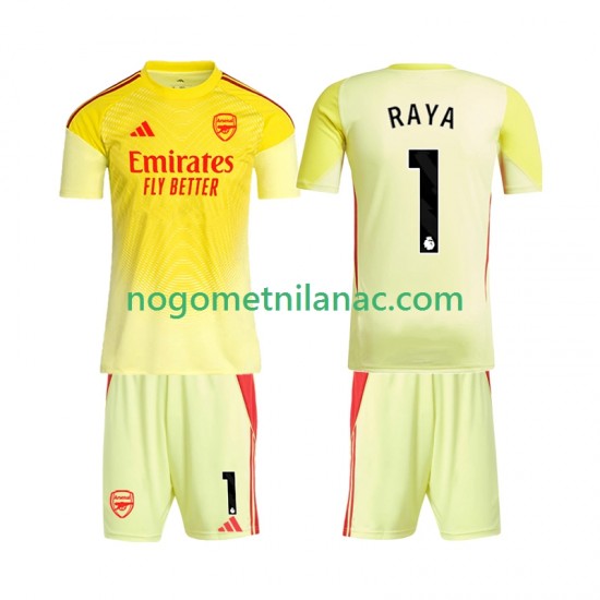 Golmanski Dres - Dres Arsenal Raya 1 Domaći 2025-2026 Kratkih Rukava - Dječji