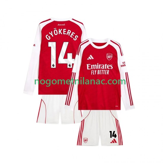 Dres Arsenal Viktor Gyokeres 14 Domaći 2025-2026 Dugim Rukavima - Dječji