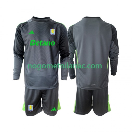 Golmanski Dres - Dres Aston Villa Domaći 2025-2026 Dugim Rukavima - Dječji