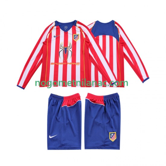 Dres Atlético Madrid 2005 Retro Domaći 2004 Dugim Rukavima - Dječji