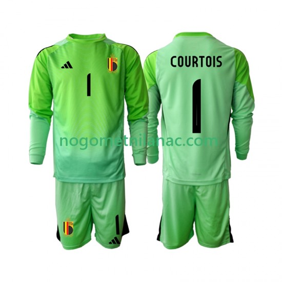 Golmanski Dres - Dres Belgija Thibaut Courtoi 1 Domaći 2025 Dugim Rukavima - Dječji