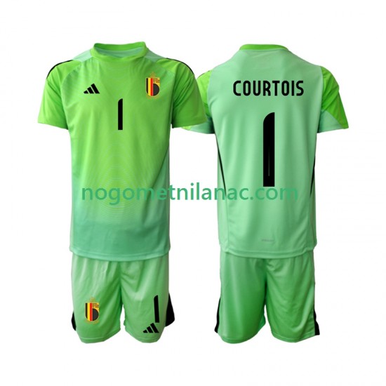 Golmanski Dres - Dres Belgija Thibaut Courtoi 1 Domaći 2025 Kratkih Rukava - Dječji