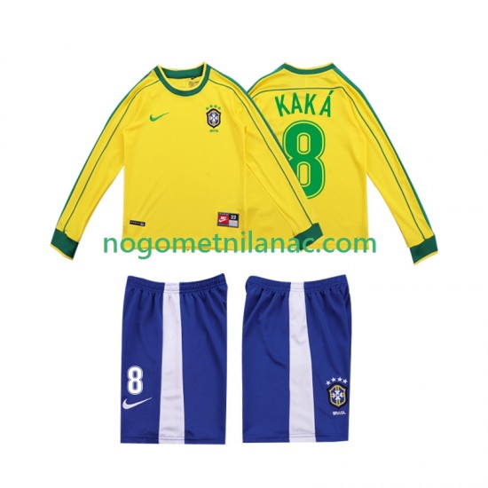 Dres Brazil KAKA 8 Retro Domaći 1998 Dugim Rukavima - Dječji
