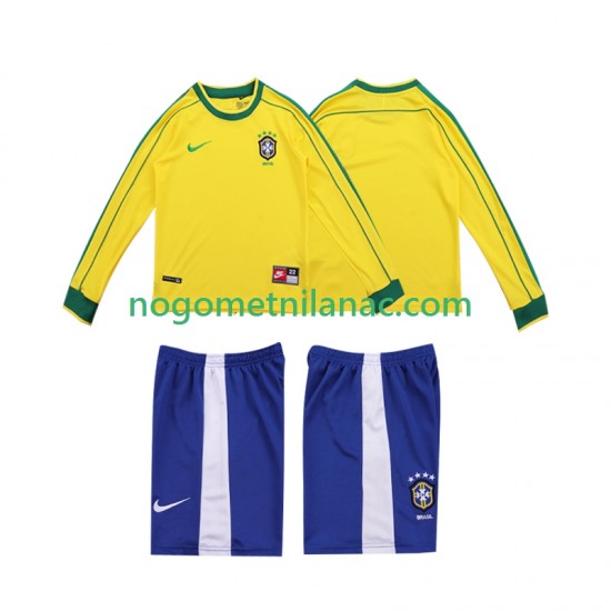 Dres Brazil Retro Domaći 1998 Dugim Rukavima - Dječji