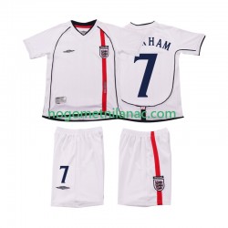 Dres Engleska BECKHAM 7 Retro Domaći 2002 Kratkih Rukava - Dječji Dres Engleska BECKHAM 7 Retro Domaći 2002 Kratkih Rukava - Dječji
