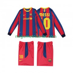 Dres FC Barcelona Lionel Messi 10 Retro Domaći 2011 2010 Dugim Rukavima - Dječji