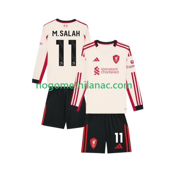 Dres Liverpool Mohamed Salah 11 Gostujući 2025-2026 Dugim Rukavima - Dječji