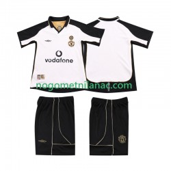 Manchester United Anniversary Football Shirt 2001 Gostujući 2002 Kratkih Rukava - Dječji