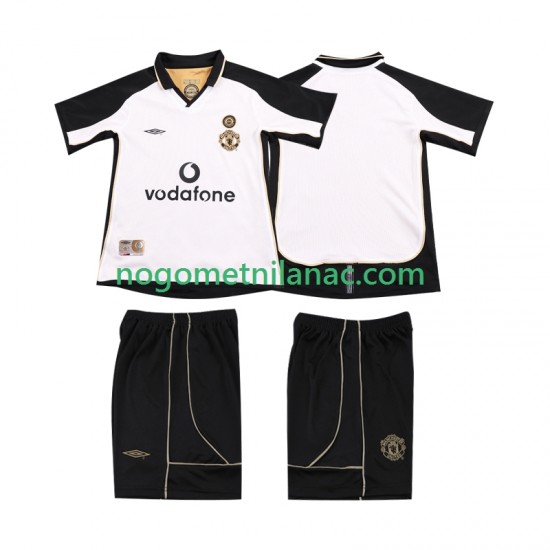 Manchester United Anniversary Football Shirt 2001 Gostujući 2002 Kratkih Rukava - Dječji