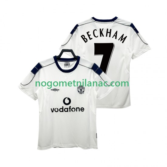 Dres Manchester United BECKHAM 7 2000 2001 Retro Gostujući Kratkih Rukava - Muški