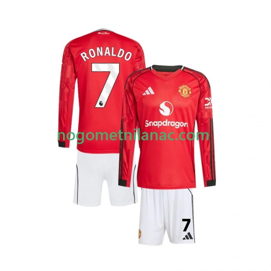 Dres Manchester United Cristiano Ronaldo 7 Domaći 2025-2026 Dugim Rukavima - Dječji