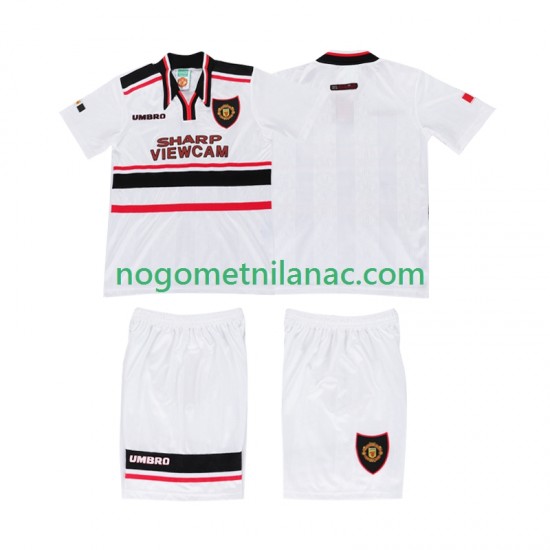 Dres Manchester United Retro Gostujući 1998 Kratkih Rukava - Dječji