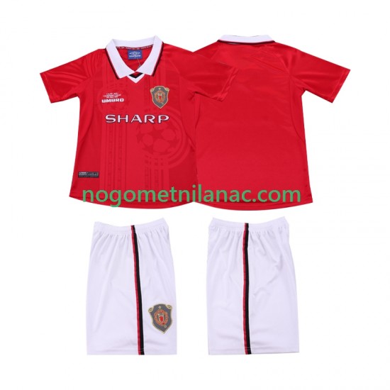 Dres Manchester United 2000 Retro Domaći 1999 Kratkih Rukava - Dječji