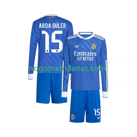 Dres Real Madrid Arda Guler 15 Treći 2025-2026 Dugim Rukavima - Dječji