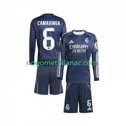 Dres Real Madrid Camavinga 6 Gostujući 2025-2026 Dugim Rukavima - Dječji