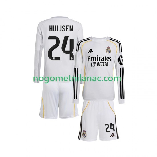 Dres Real Madrid Huijsen 24 Domaći 2025-2026 Dugim Rukavima - Dječji