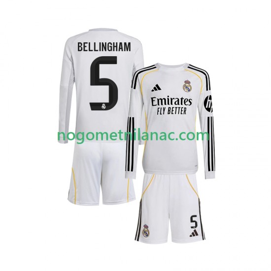 Dres Real Madrid Jude Bellingham 5 Domaći 2025-2026 Dugim Rukavima - Dječji