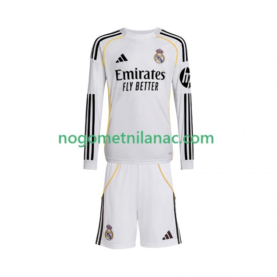 Dres Real Madrid Domaći 2025-2026 Dugim Rukavima - Dječji