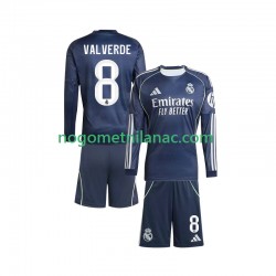 Dres Real Madrid Valverde 8 Gostujući 2025-2026 Dugim Rukavima - Dječji