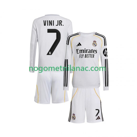 Dres Real Madrid Vinicius Junior 7 Domaći 2025-2026 Dugim Rukavima - Dječji