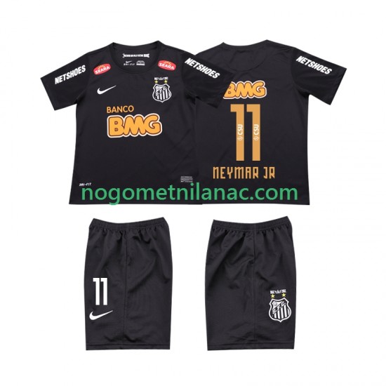 Dres Santos NEYMAR JR 11 Classic 2012 2013 Retro Gostujući Kratkih Rukava - Dječji