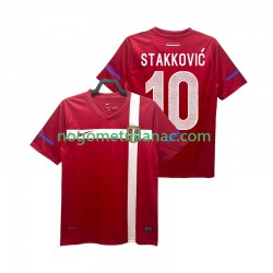 Dres Srbija STAKKOVIC 10 Retro Domaći 2010 Kratkih Rukava - Muški Dres Srbija STAKKOVIC 10 Retro Domaći 2010 Kratkih Rukava - Muški
