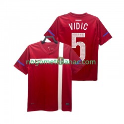 Dres Srbija VIDIC 5 Retro Domaći 2010 Kratkih Rukava - Muški Dres Srbija VIDIC 5 Retro Domaći 2010 Kratkih Rukava - Muški