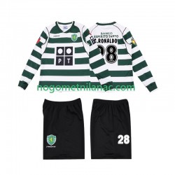 Dres Sporting CP Cristiano Ronaldo 28 2001 2003 Retro Domaći Dugim Rukavima - Dječji