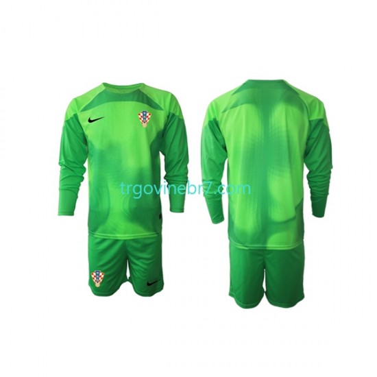 Golmanski Dres - Dres Hrvatska Gostujući World Cup 2022 Dugim Rukavima - Dječji