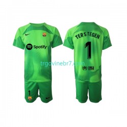 Golmanski Dres - Dres FC Barcelona Ter Stegen 1 Domaći 2022-2023 Kratkih Rukava - Dječji