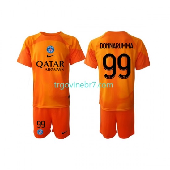 Golmanski Dres - Dres Paris Saint-Germain Donnarumma 99 Gostujući 2022-2023 Kratkih Rukava - Dječji