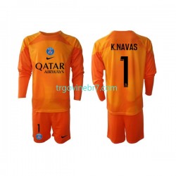 Golmanski Dres - Dres Paris Saint-Germain Keylor Navas 1 Gostujući 2022-2023 Dugim Rukavima - Dječji