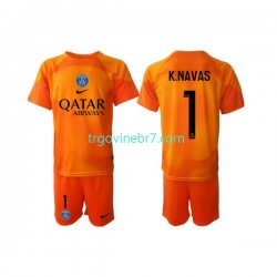 Golmanski Dres - Dres Paris Saint-Germain Keylor Navas 1 Gostujući 2022-2023 Kratkih Rukava - Dječji