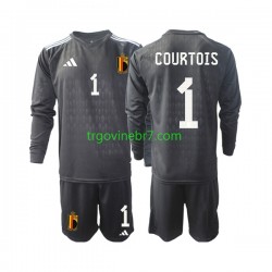 Golmanski Dres - Dres Belgija Courtois 1 Gostujući 2022 Dugim Rukavima - Dječji Golmanski Dres - Dres Belgija Courtois 1 Gostujući 2022 Dugim Rukavima - Dječji