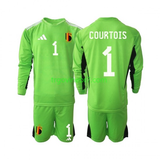 Golmanski Dres - Dres Belgija Courtois 1 Domaći 2021-2022 Dugim Rukavima - Dječji