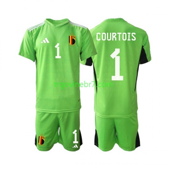 Golmanski Dres - Dres Belgija Courtois 1 Domaći 2021-2022 Kratkih Rukava - Dječji
