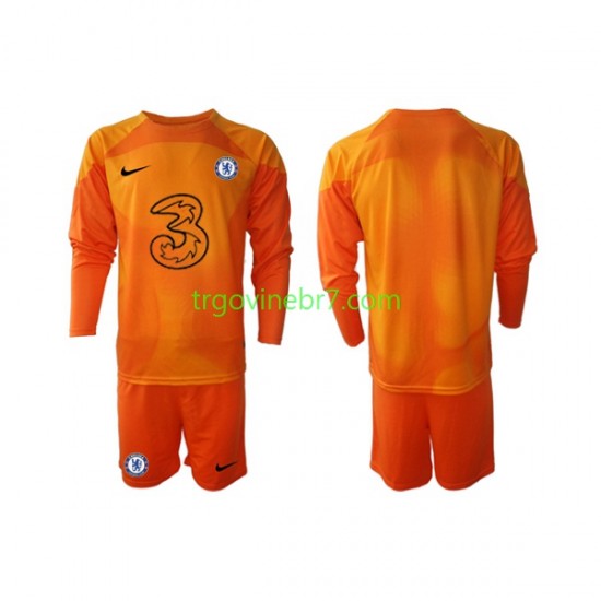 Golmanski Dres - Dres Chelsea Domaći 2022-2023 Dugim Rukavima - Dječji