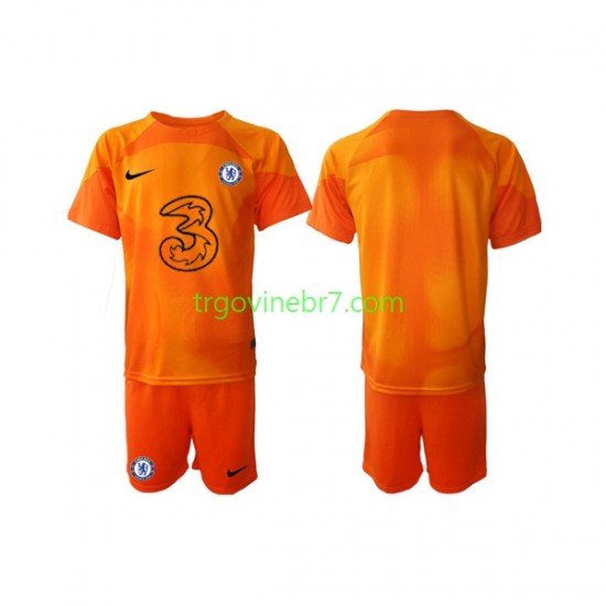 Golmanski Dres - Dres Chelsea Domaći 2022-2023 Kratkih Rukava - Dječji