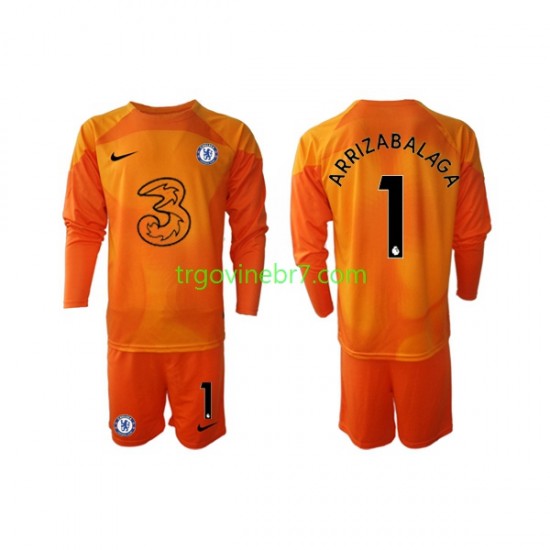 Golmanski Dres - Dres Chelsea Kepa Arrizabalaga 1 Domaći 2022-2023 Dugim Rukavima - Dječji
