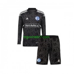 Golmanski Dres - Dres FC Schalke 04 Domaći 2022-2023 Dugim Rukavima - Dječji