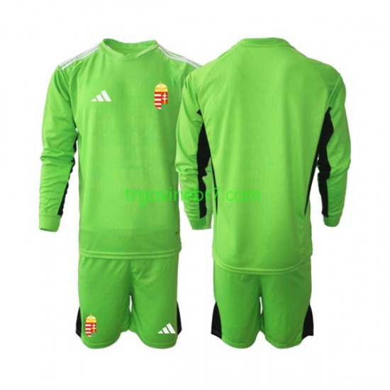 Golmanski Dres - Dres Mađarska Domaći 2022 Dugim Rukavima - Dječji