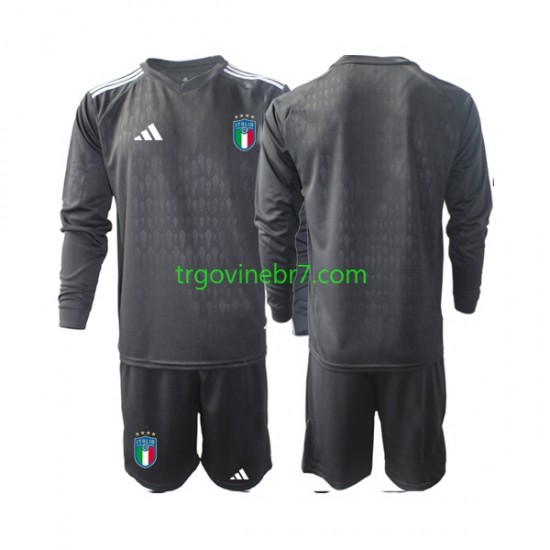 Golmanski Dres - Dres Italija Gostujući 2023 Dugim Rukavima - Dječji